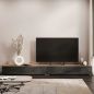 Preview: TV Board WEST Gold Eiche / Schwarz Charcoal 320 cm