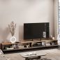 Preview: TV Board WEST Gold Eiche / Schwarz Charcoal 320 cm
