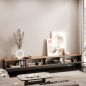 Preview: TV Board WEST Gold Eiche / Schwarz Charcoal 320 cm