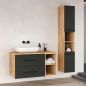 Preview: Badmöbelset LUX 100 cm mit Aufsatzwaschbecken und Hochschrank