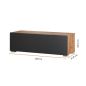 Preview: TV Board WEST Gold Eiche / Anthrazit 100 cm (weitere Größen verfügbar)