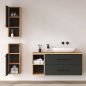 Preview: Badmöbelset LUX 120 cm mit Aufsatzwaschbecken und 2x Midischrank