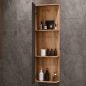 Preview: Waschtischunterschrank Astra 60 cm gold eiche / anthrazit mit Aufsatzwaschbecken weiß und Seitenschrank gold eiche / anthrazit