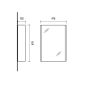 Preview: Spiegelschrank 40cm (Grau matt)
