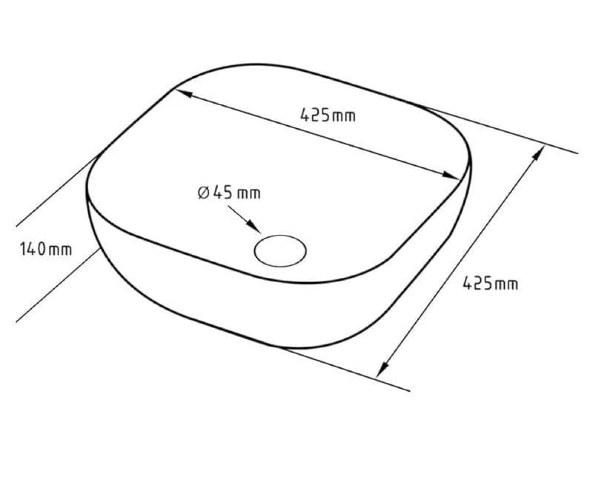 Aufsatzwaschbecken 42 cm gold