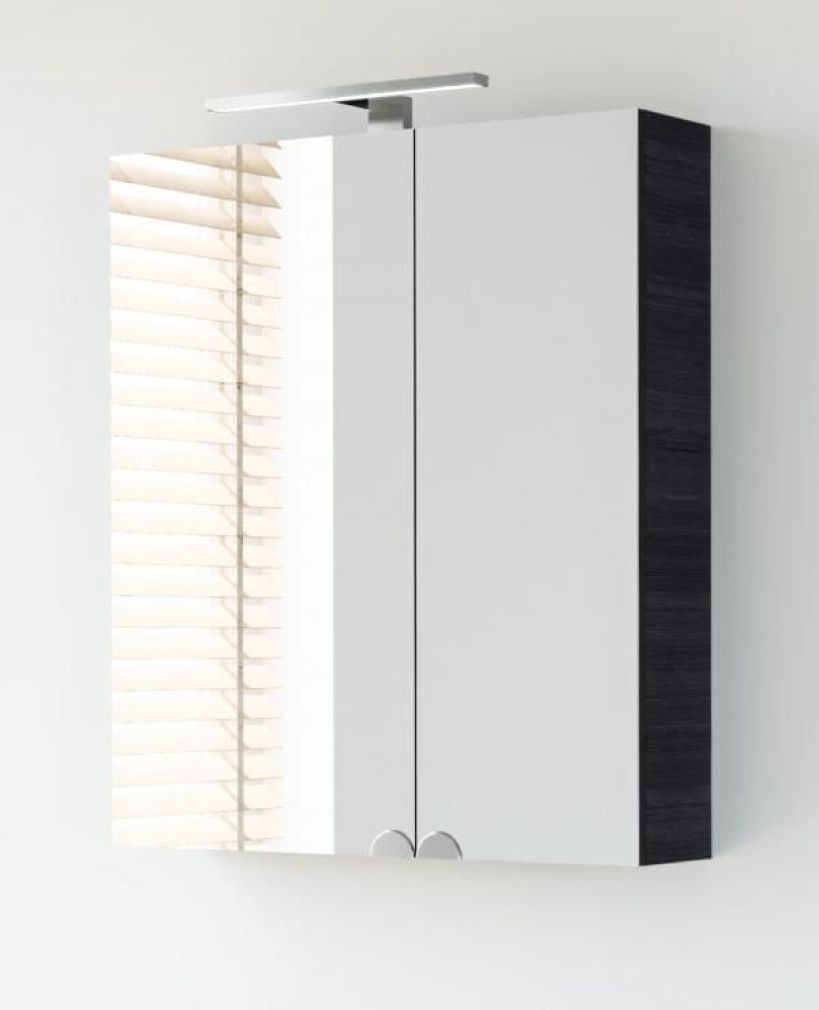 Spiegelschrank mit LED Beleuchtung 60 cm (Anthrazit)