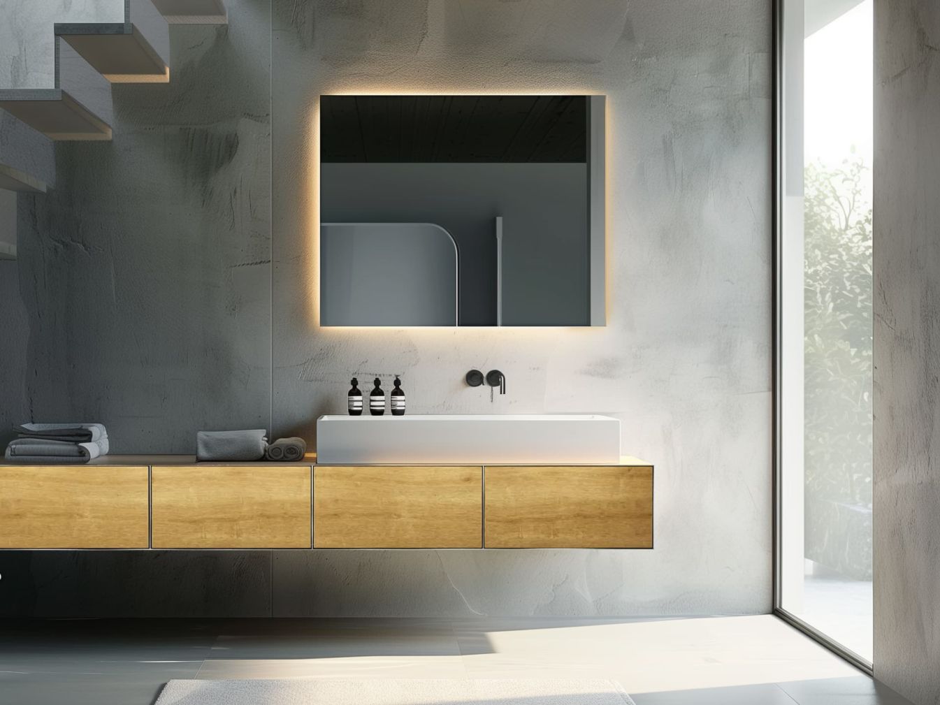 Wandsideboard Industrial schwarz
