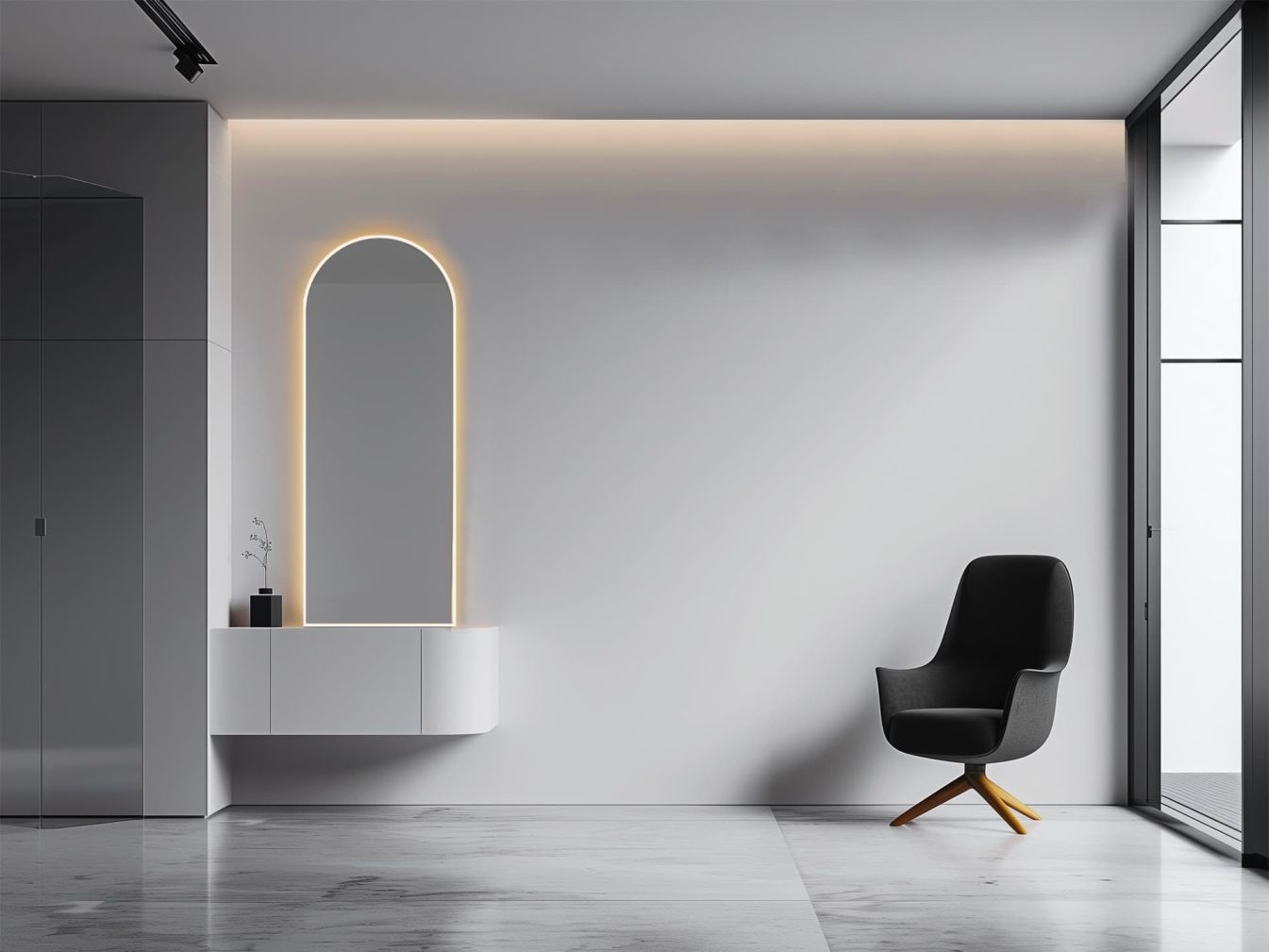 Friseurspiegel Jerome mit LED - Beleuchtung