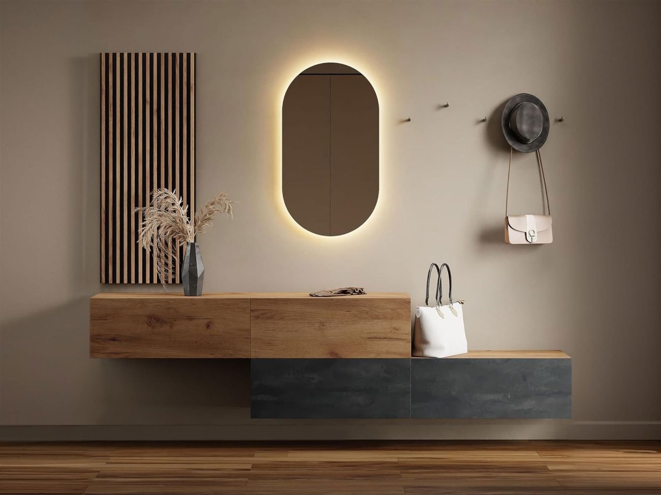 Wandpaneele 50 cm Gold Eiche
