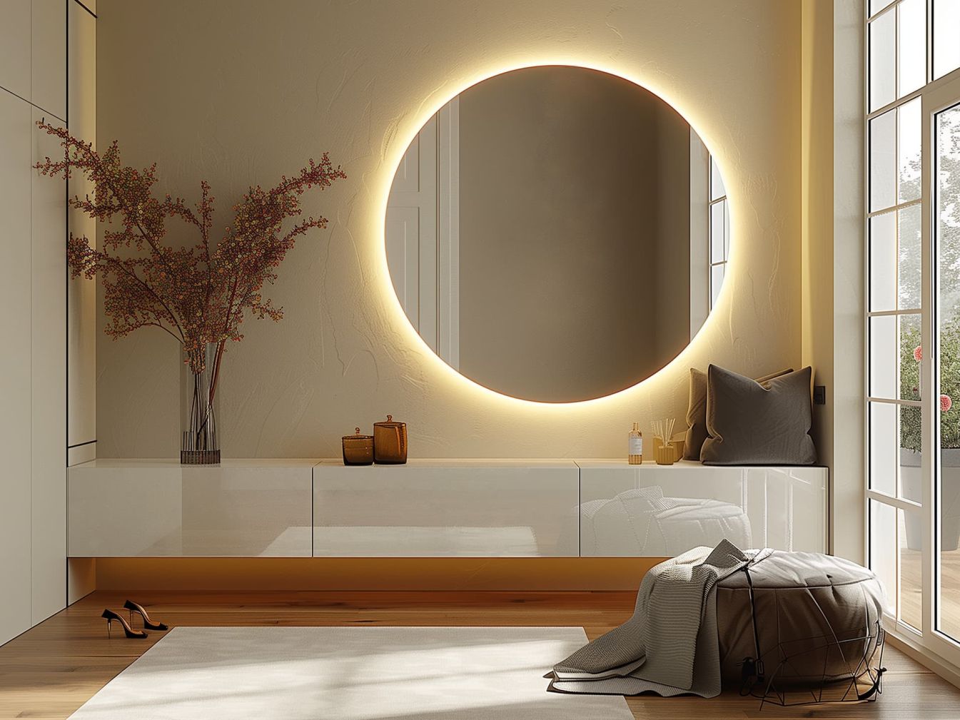 Spiegel Sideboard - weiß