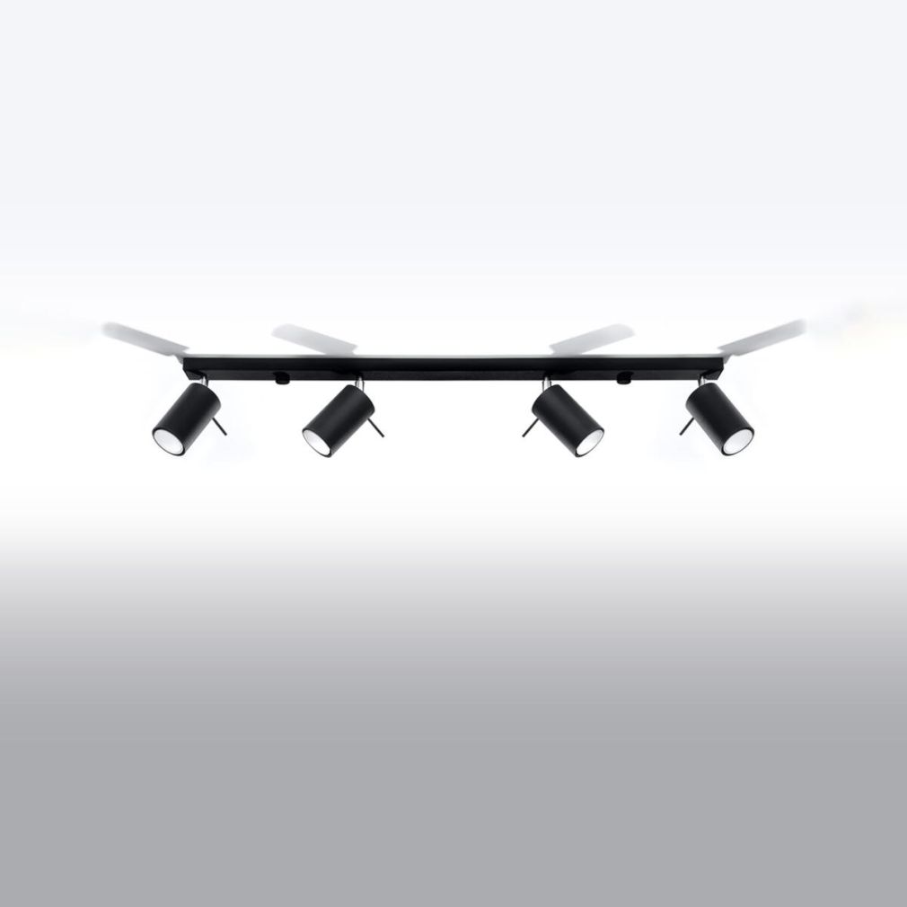 Deckenleuchte RING 4L schwarz