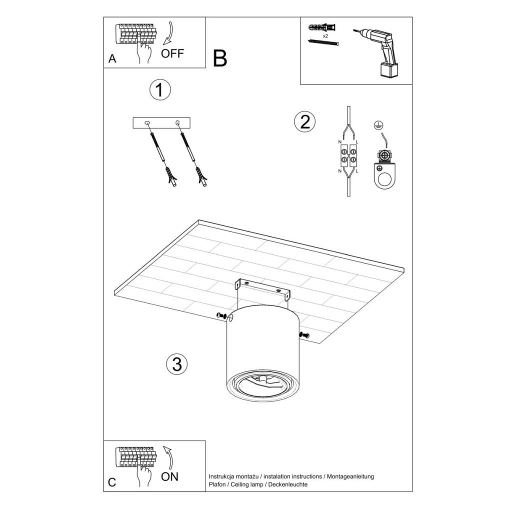 Deckenleuchte CULLO Beton