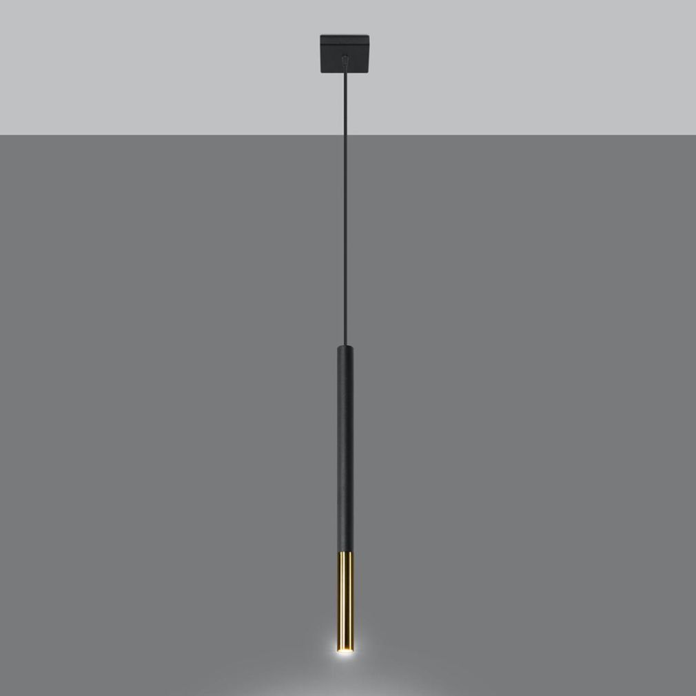 Hängeleuchte MOZAICA 1 schwarz/gold