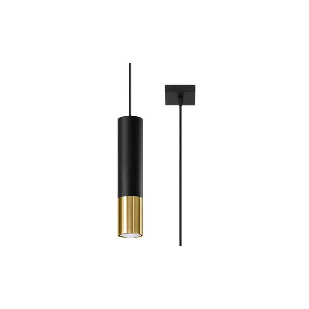 Hängeleuchte LOOPEZ 1 schwarz/gold