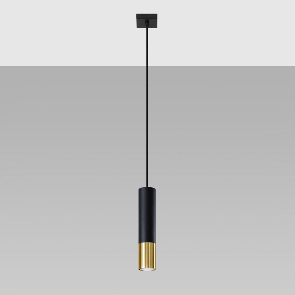 Hängeleuchte LOOPEZ 1 schwarz/gold