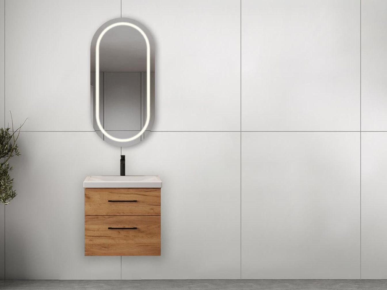Waschtischunterschrank 63cm (Gold Eiche)