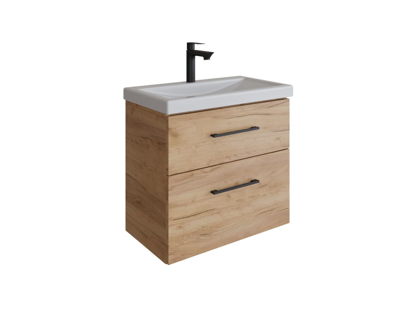 Waschtischunterschrank 63cm (Gold Eiche)
