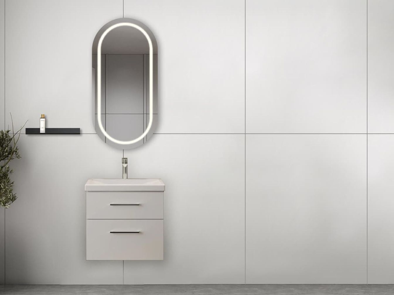 Waschtischunterschrank 63cm (Weiß)