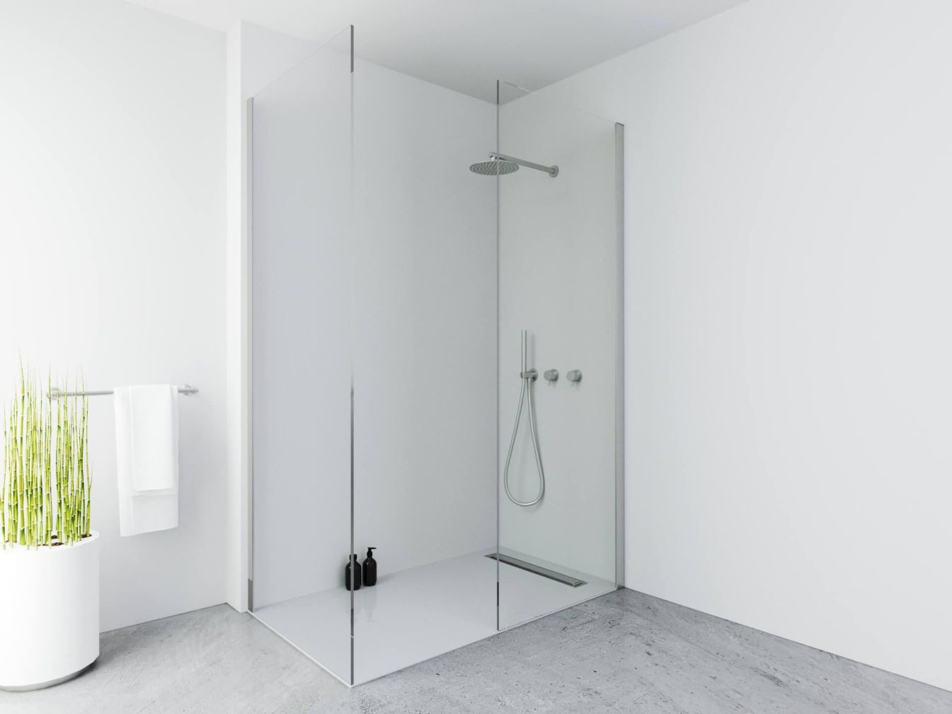 Duschwand - Dusche - 10 mm ESG Glas - KlarglasDetail 1