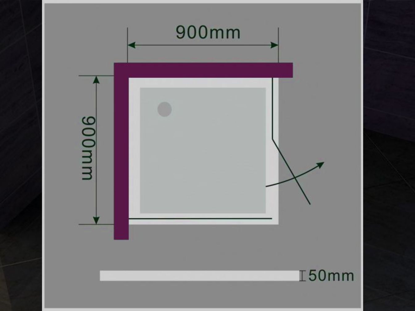 90 x 90 x 5 cm