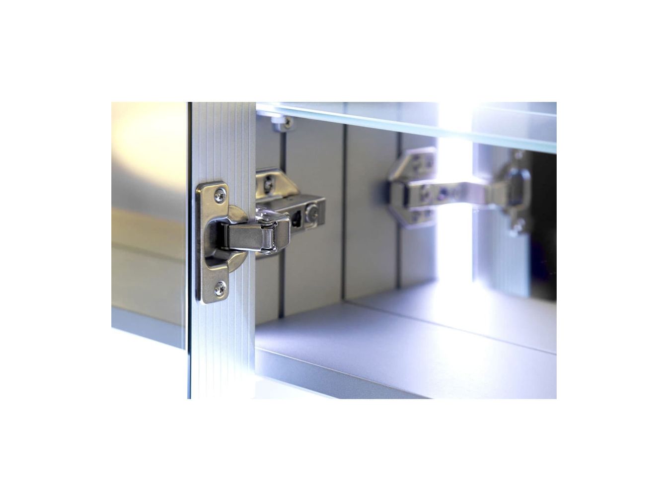 Badezimmerspiegelschrank aus Aluminium AURORA