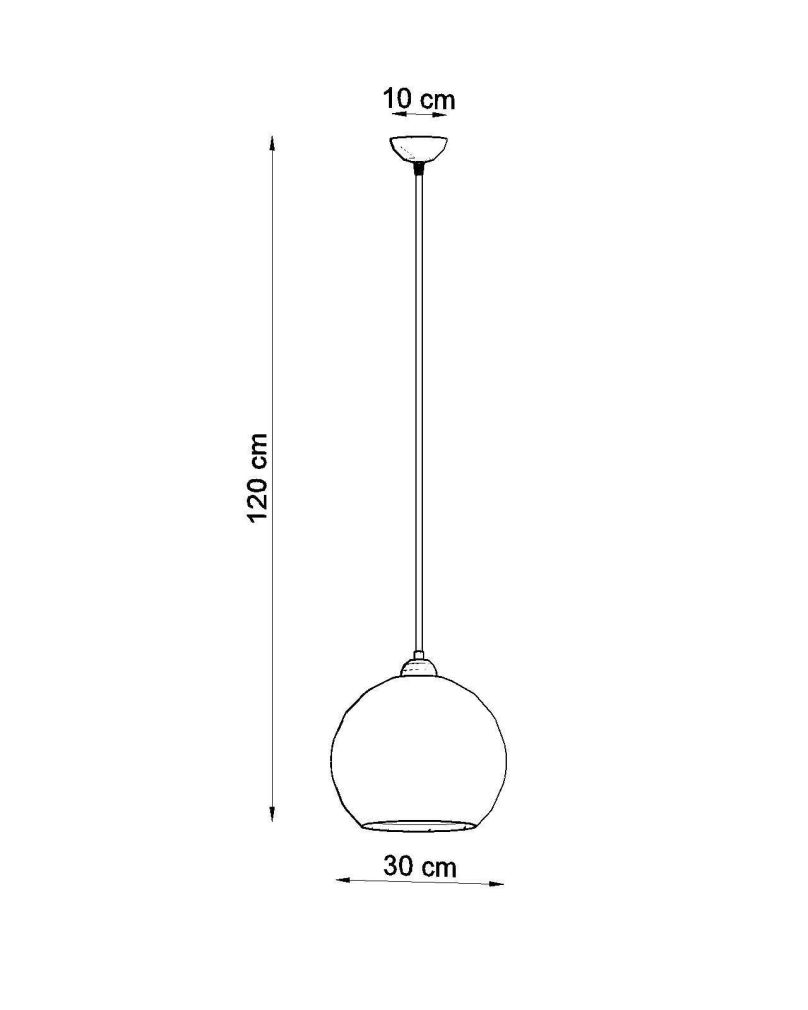 Hängeleuchte BALL Technische Zeichnung