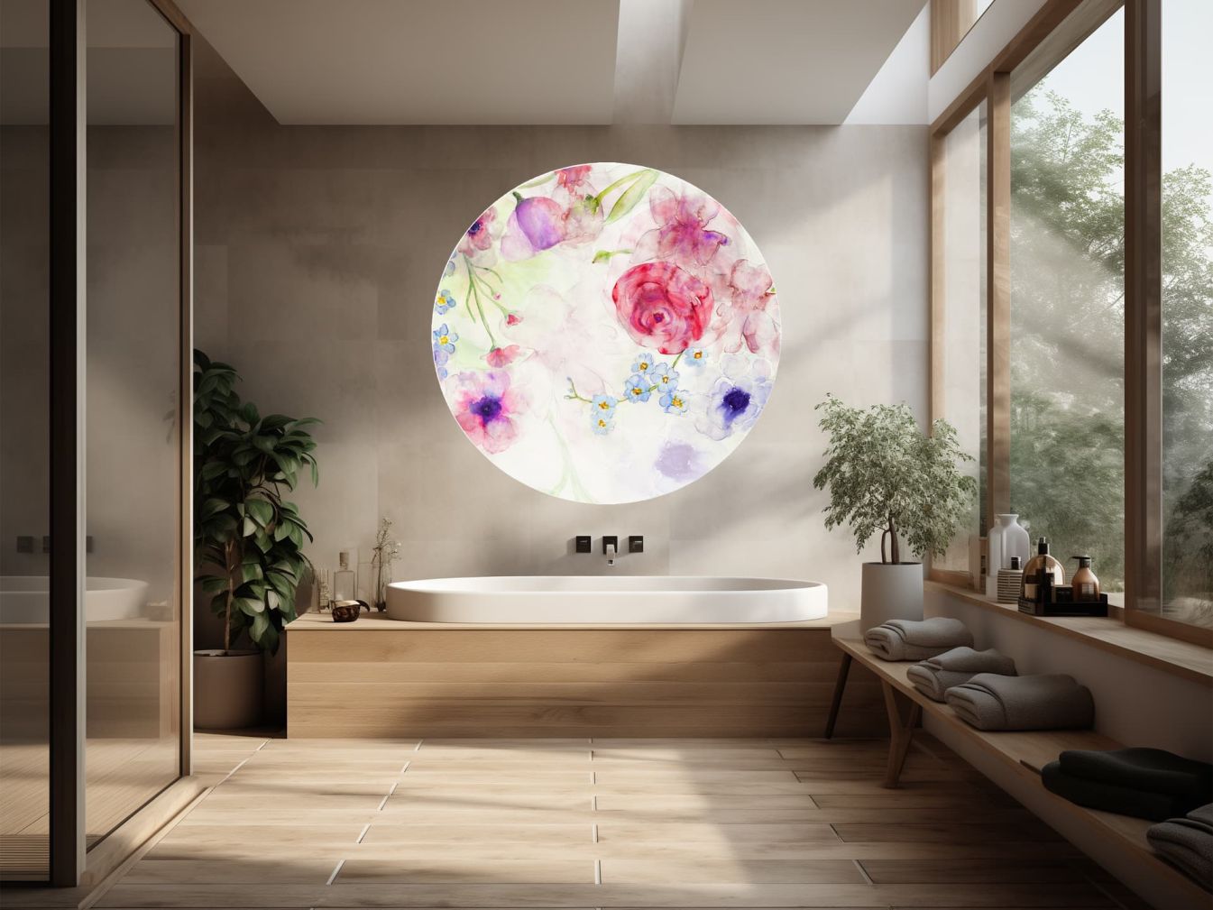 Runde Fototapete "Floret"