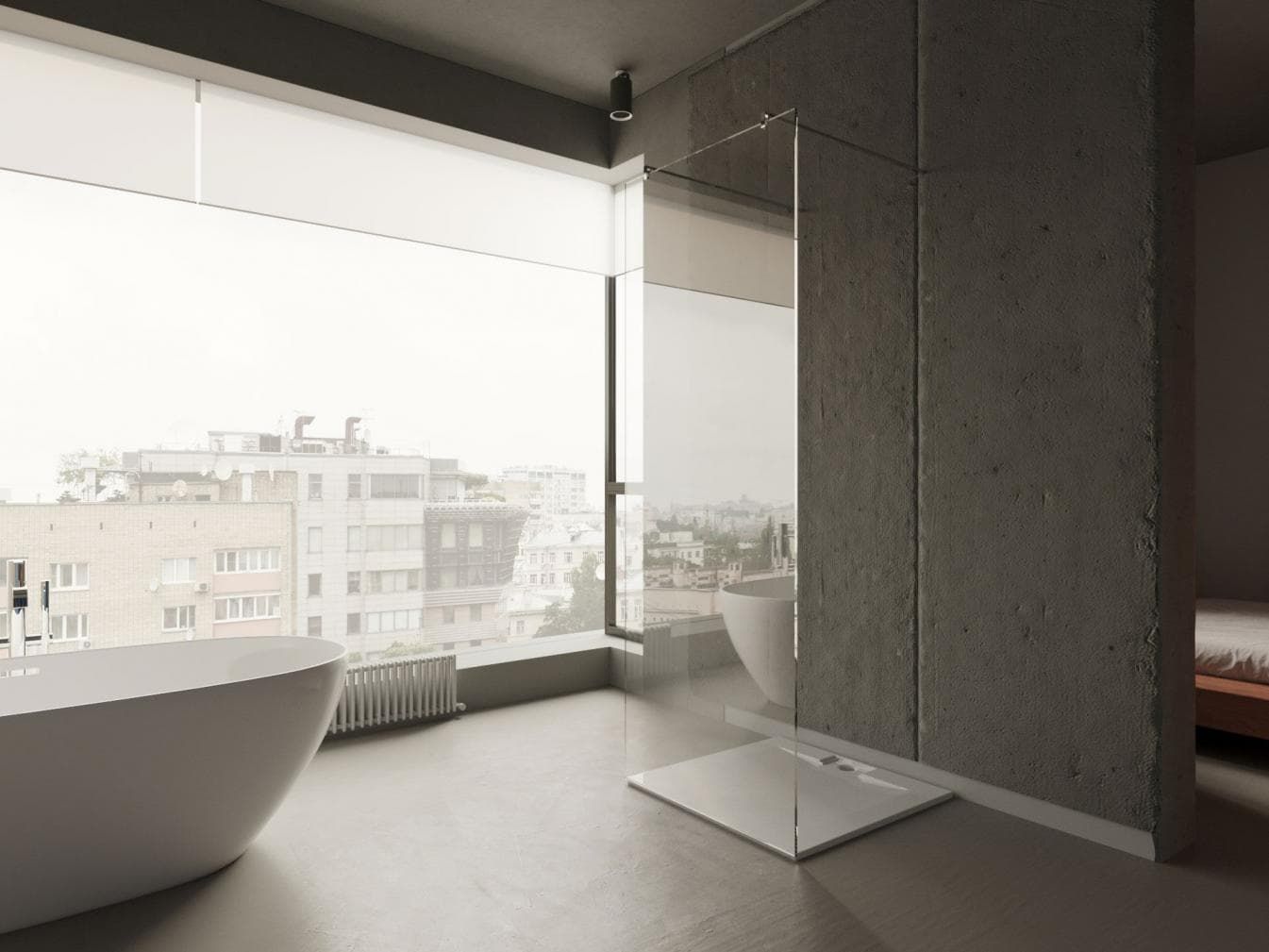 Duschabtrennung Walk-In Nano Echt Glas