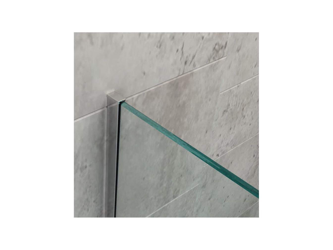 Duschwand - Dusche - 10 mm ESG Glas - Klarglas Stange 1