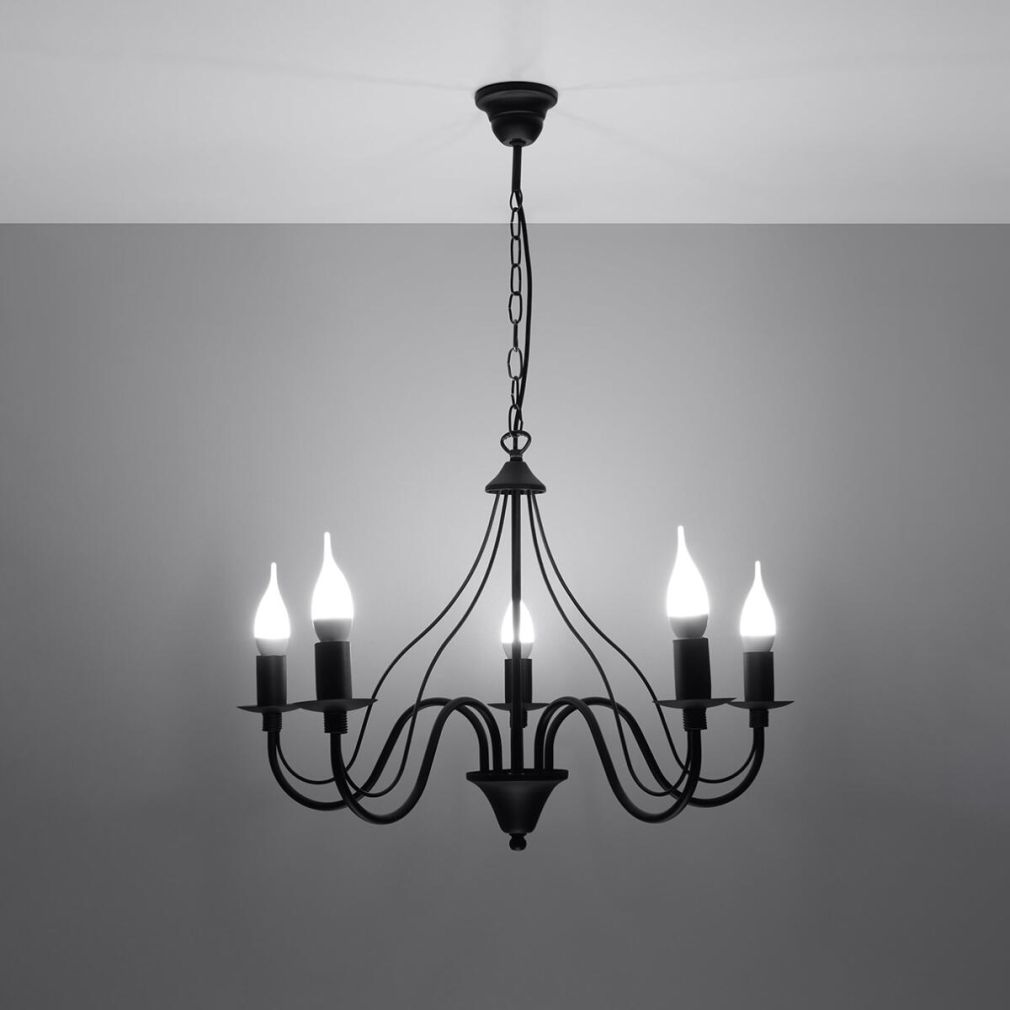 Kronleuchter MINERWA 5 schwarz
