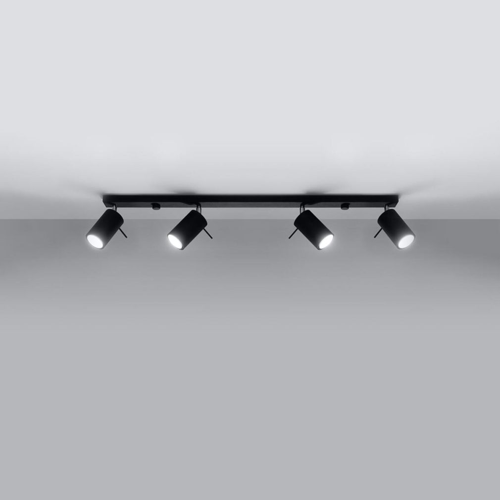 Deckenleuchte RING 4L schwarz