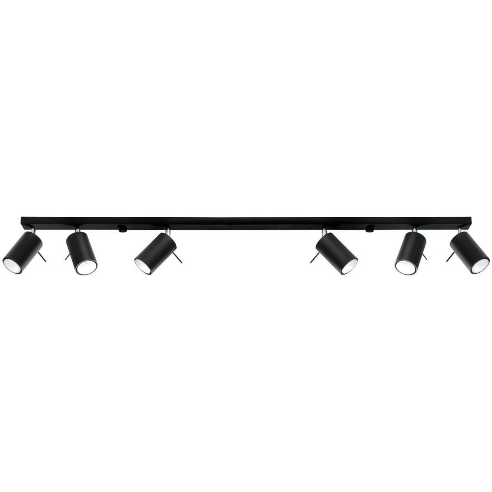 Deckenleuchte RING 6L schwarz