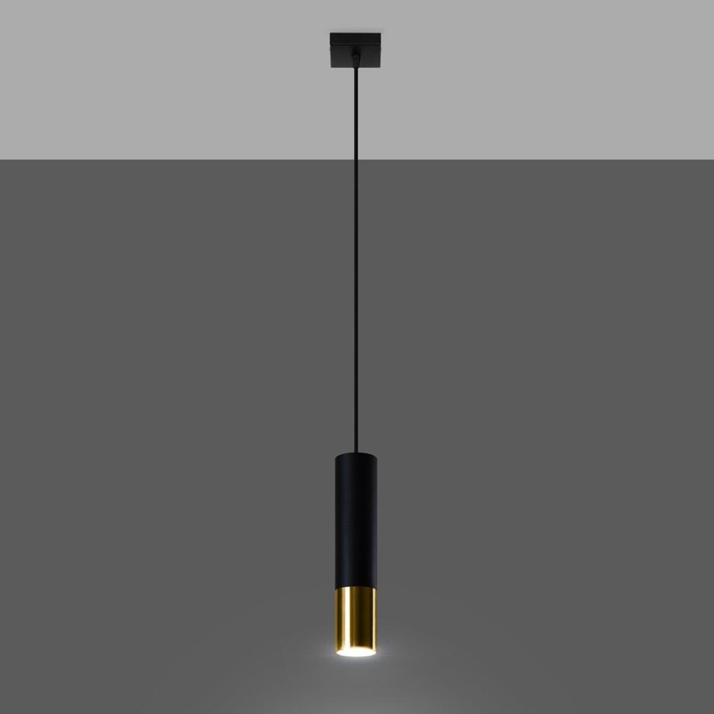 Hängeleuchte LOOPEZ 1 schwarz/gold