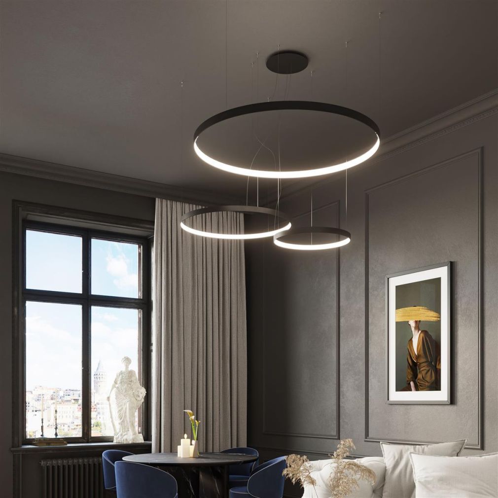 Kronleuchter RIO 55 schwarz 3000K