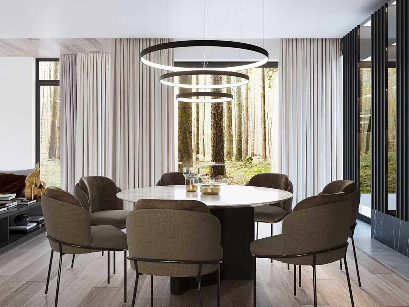 Kronleuchter RIO 3 55/78/110 schwarz 3000K