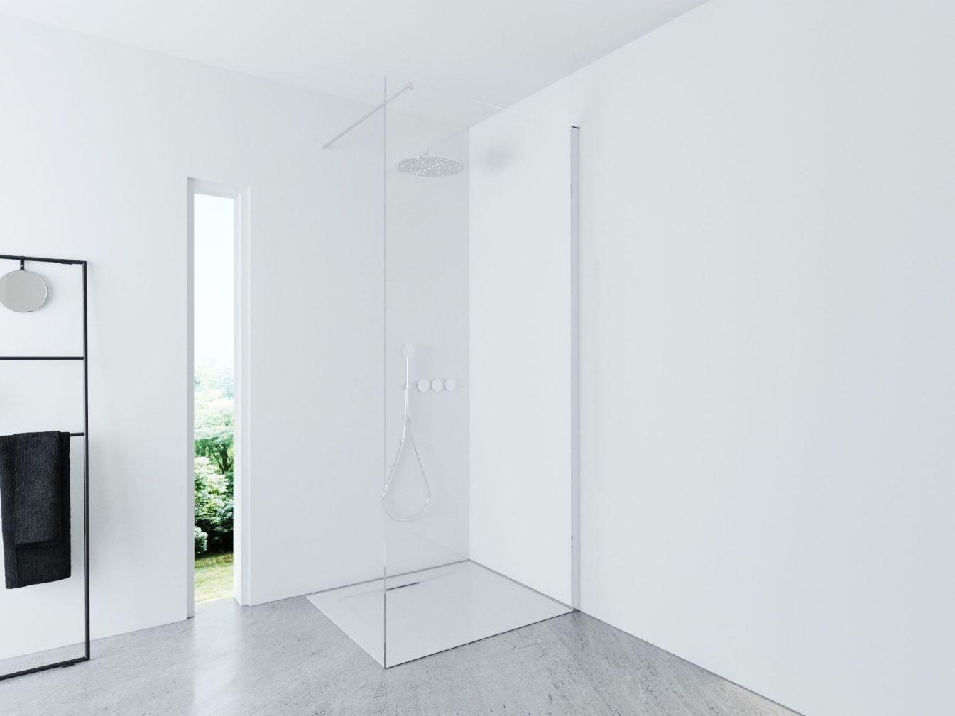 Duschwand - Dusche - 10 mm ESG Glas - KlarglasDetail 1